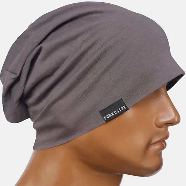 Mens Slouchy Beanie Hat Thin Skull Cap B404