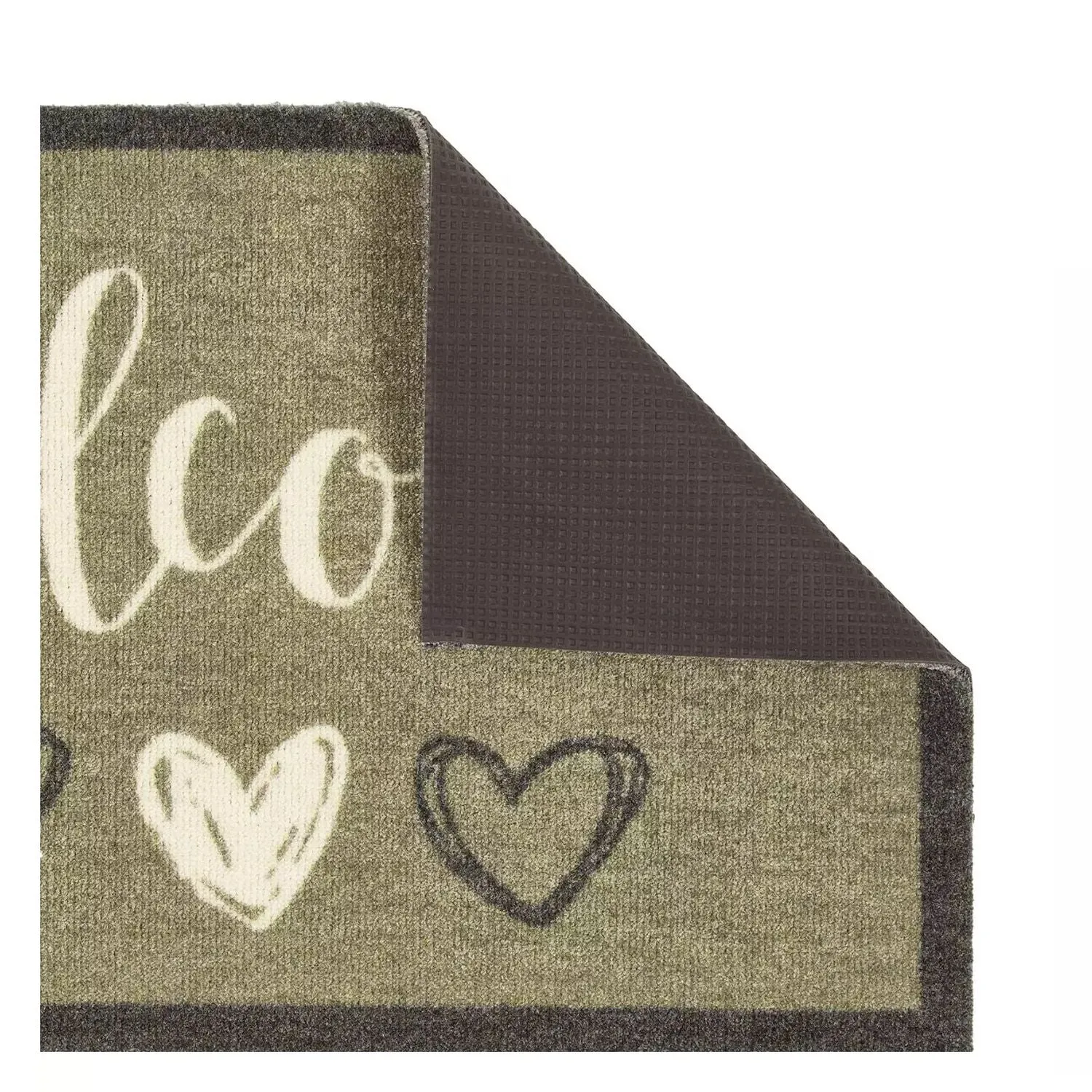 My Mat 75cmWelcome Hearts Sage Doormat