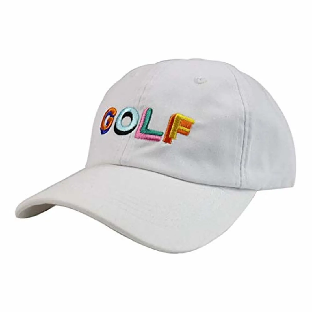 NEWBLOM Colorful Letters Golf Embroidered Adjustable Baseball Cap