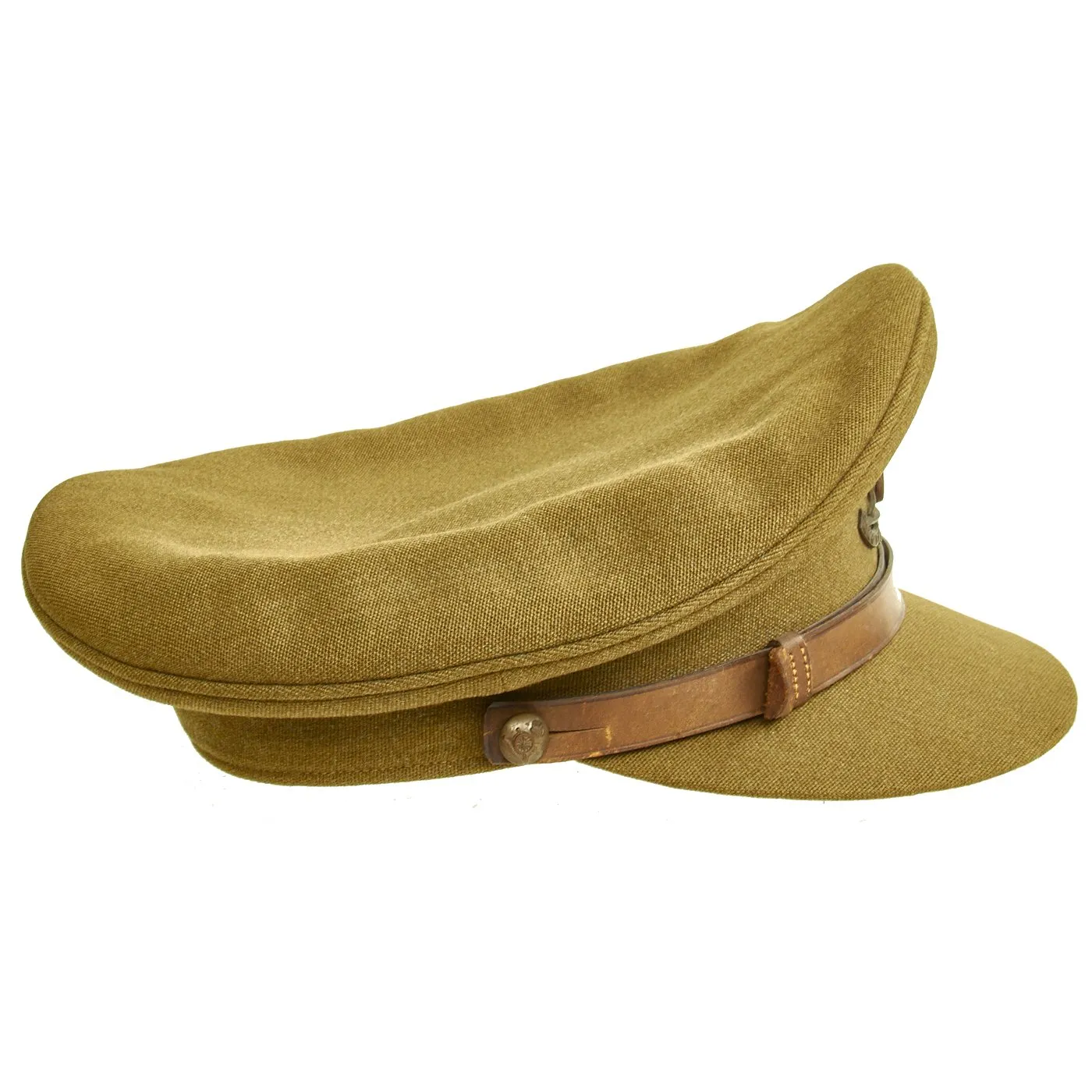 Original British WWII Royal Artillery Officer Peaked Visor Cap by Herbert Johnson Hatters