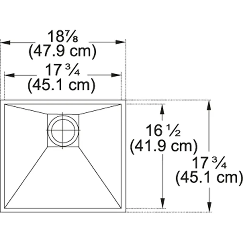 Peak 18.88" Stainless Steel Single Basin Undermount Kitchen Sink