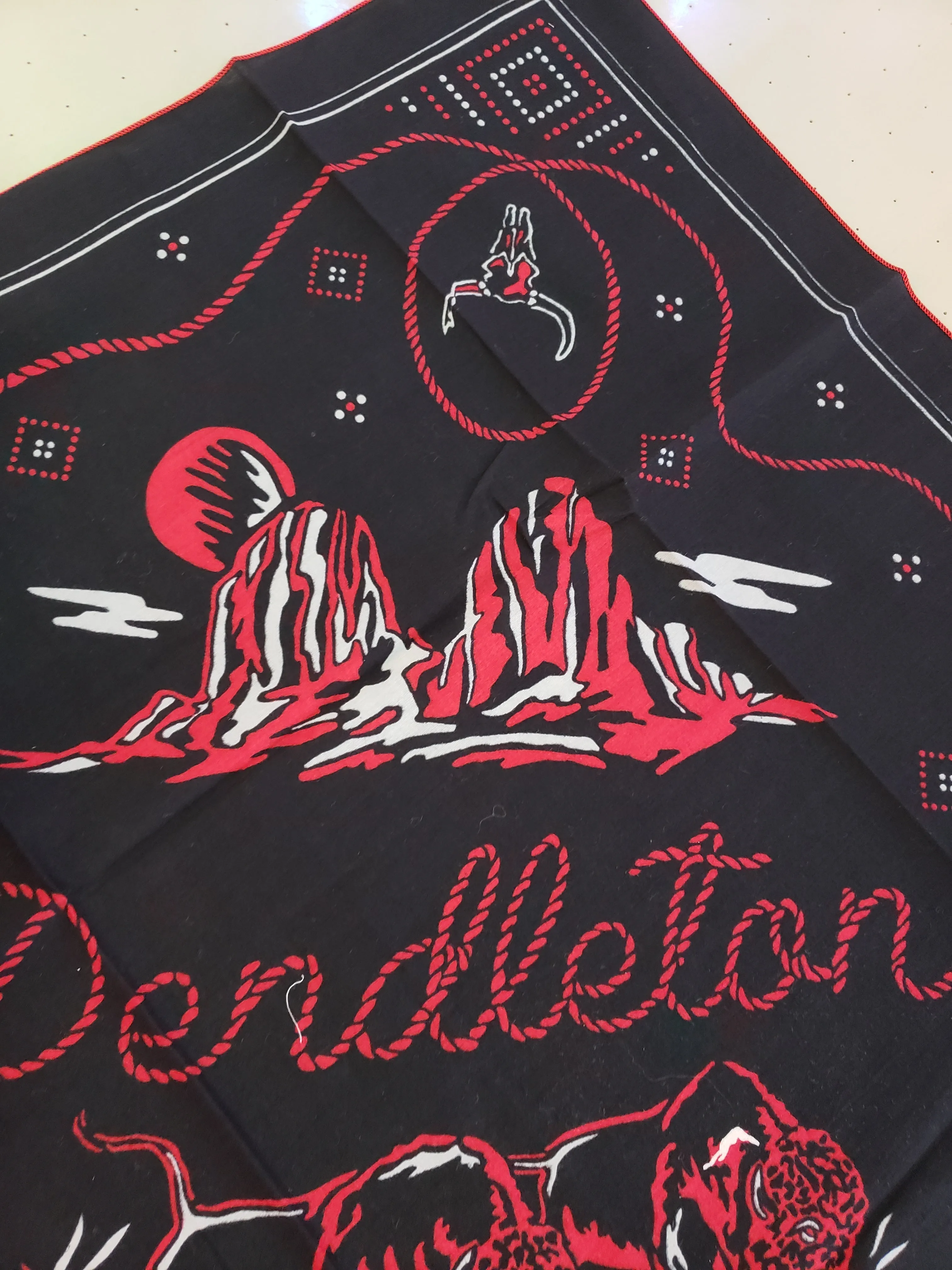 Pendleton Bandana in the Cowboy Black Pattern