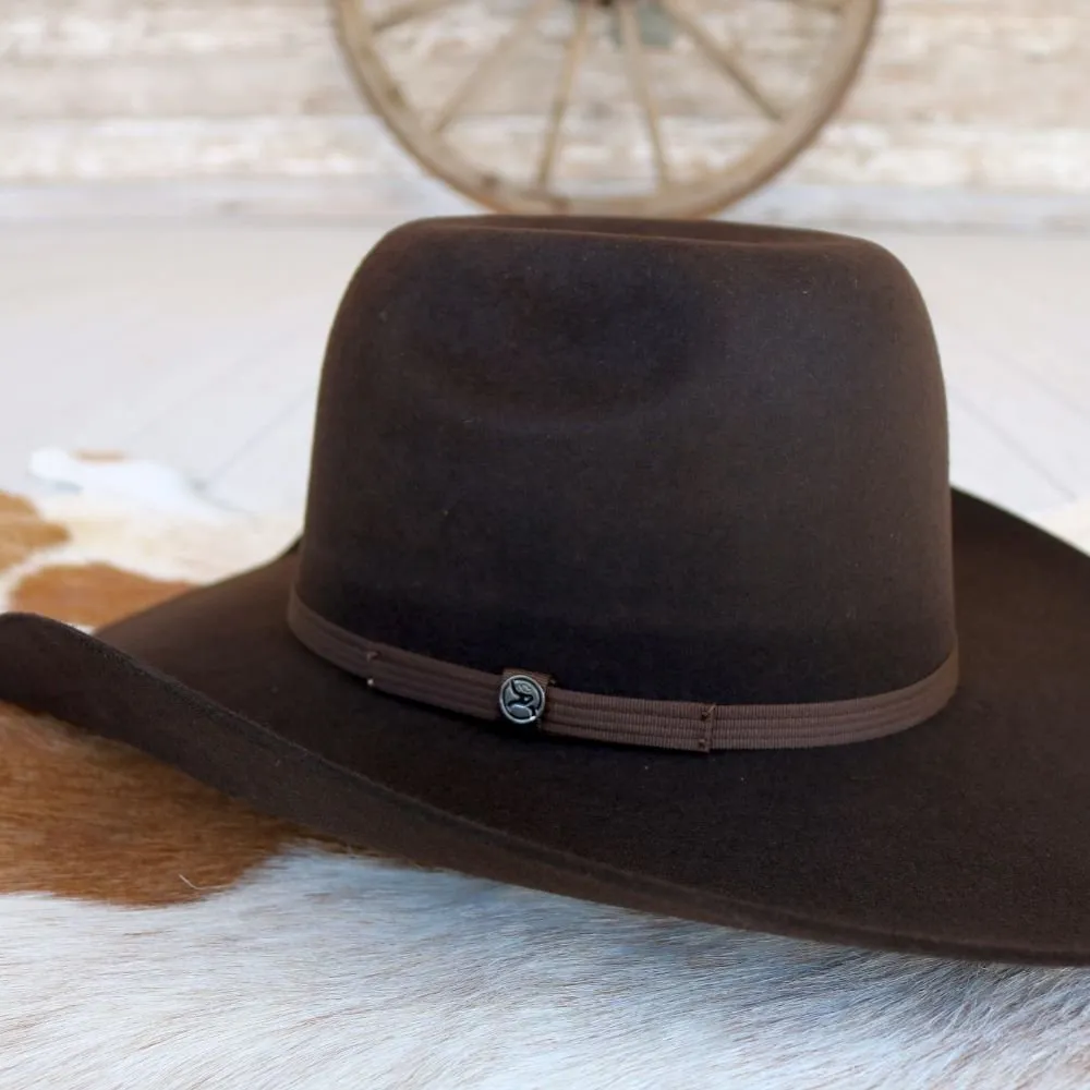 Resistol Hooey Day Money Felt Cowboy Hat | Chocolate