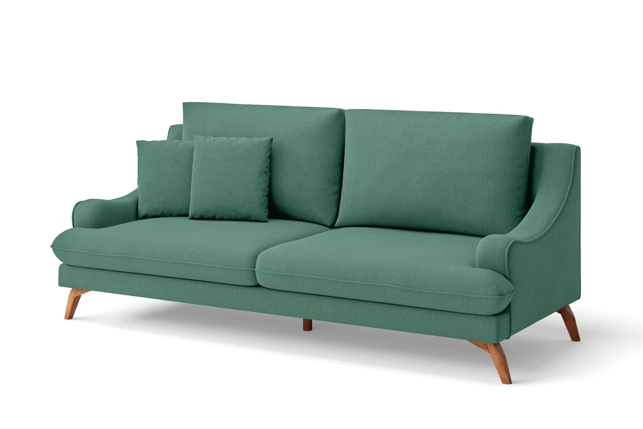 Savona 3 Seater Sofa Mint Green Linen Fabric