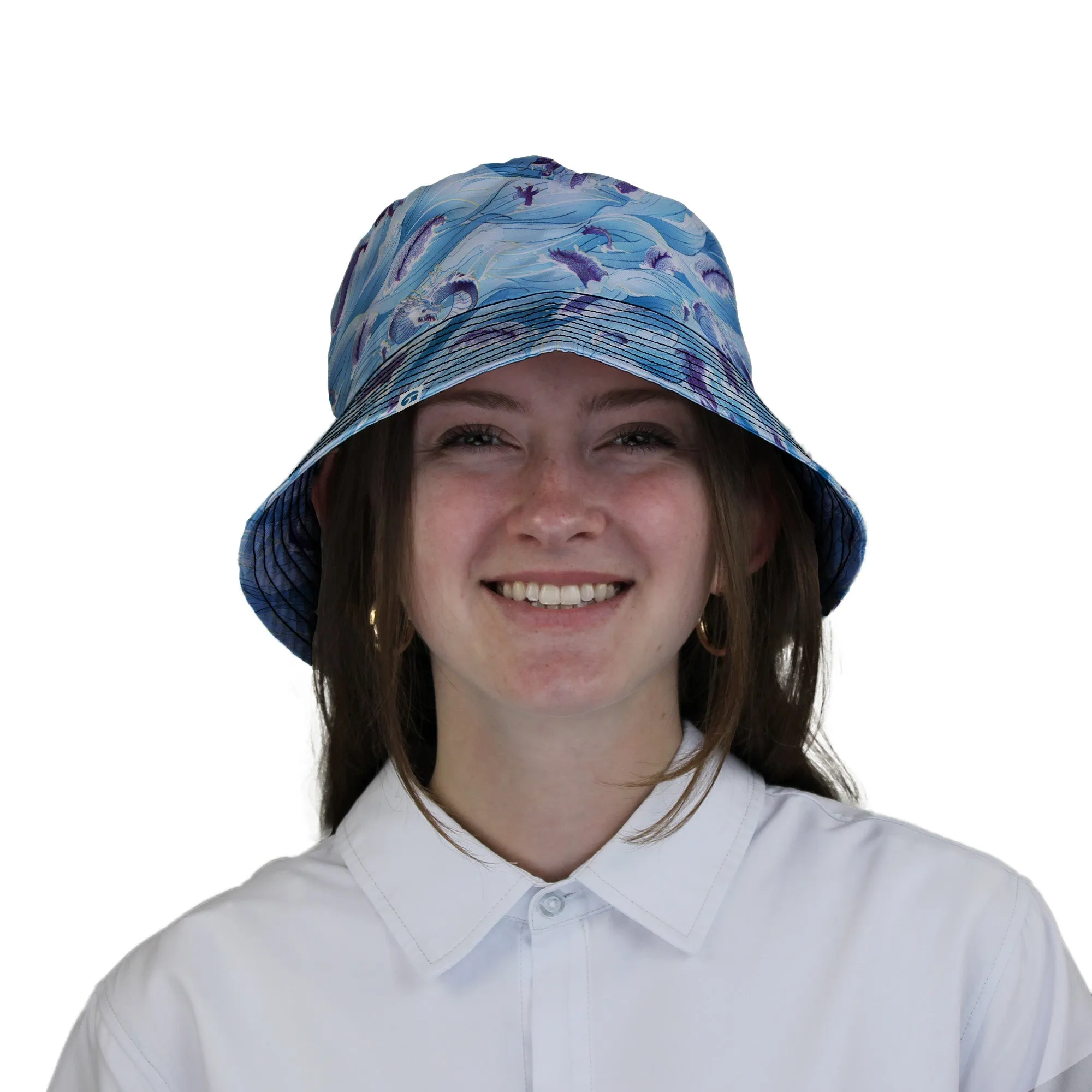 Serpent of the Sea Blue Anime Bucket Hat