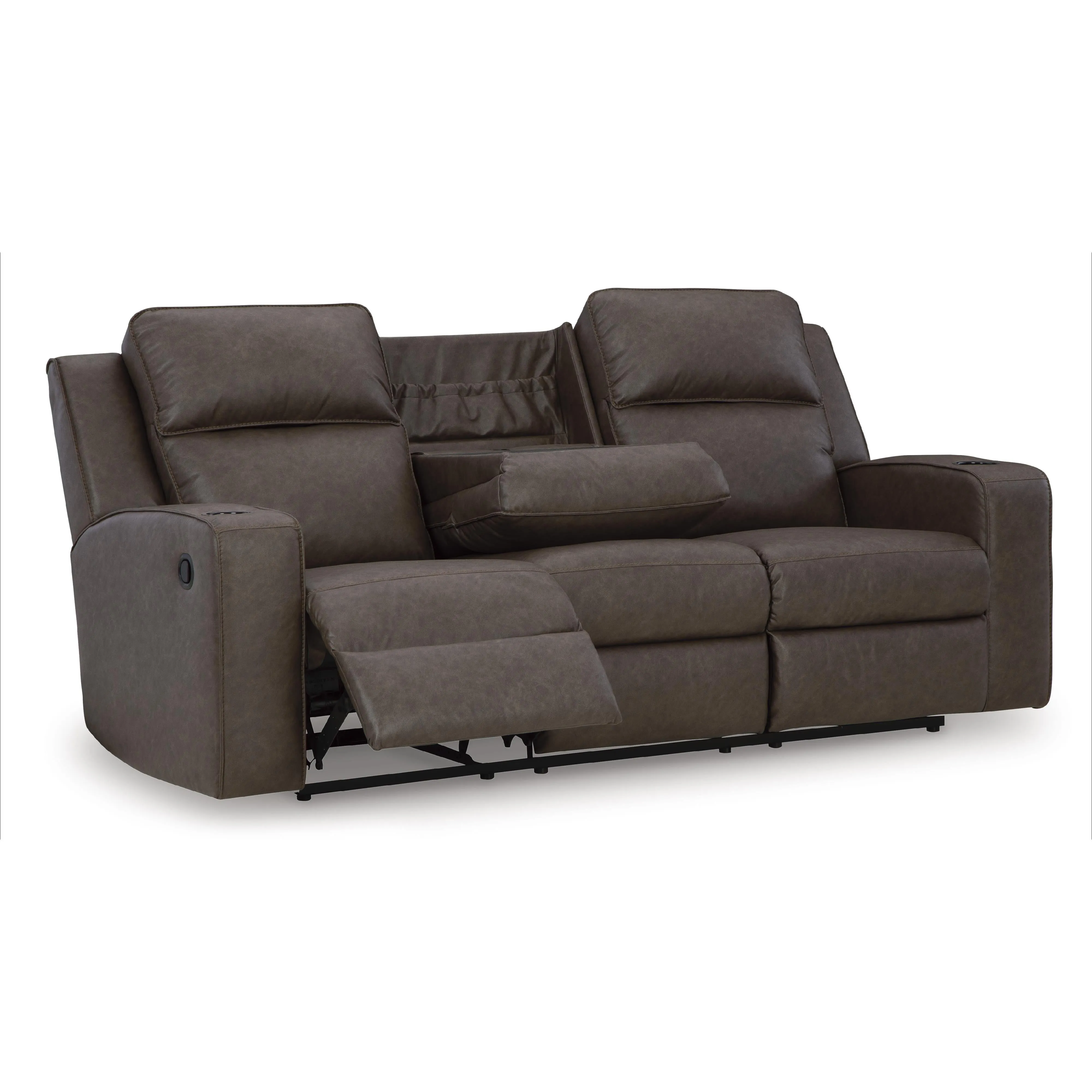 Signature Design by Ashley Lavenhorne Reclining Leather Look Sofa 6330689C