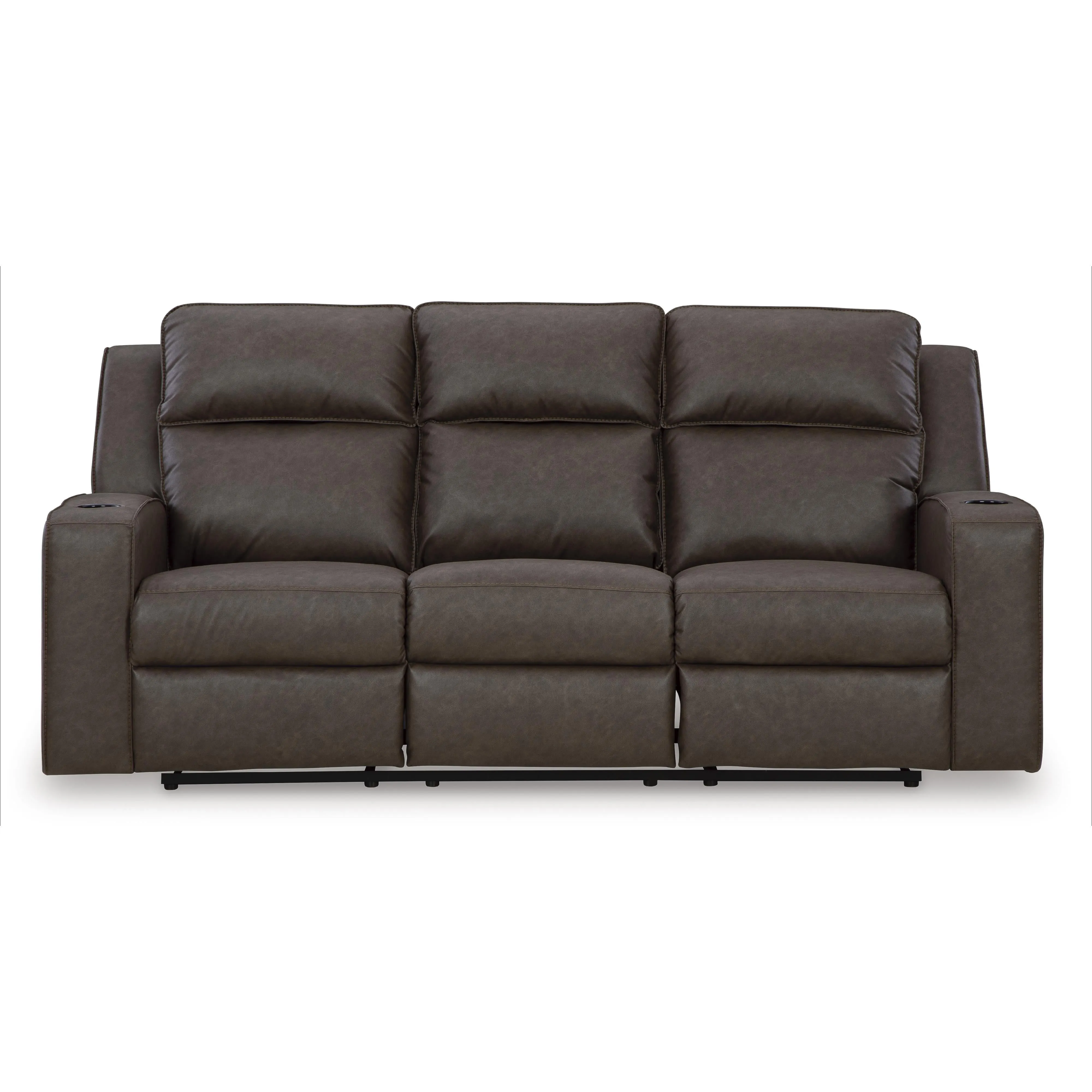 Signature Design by Ashley Lavenhorne Reclining Leather Look Sofa 6330689C