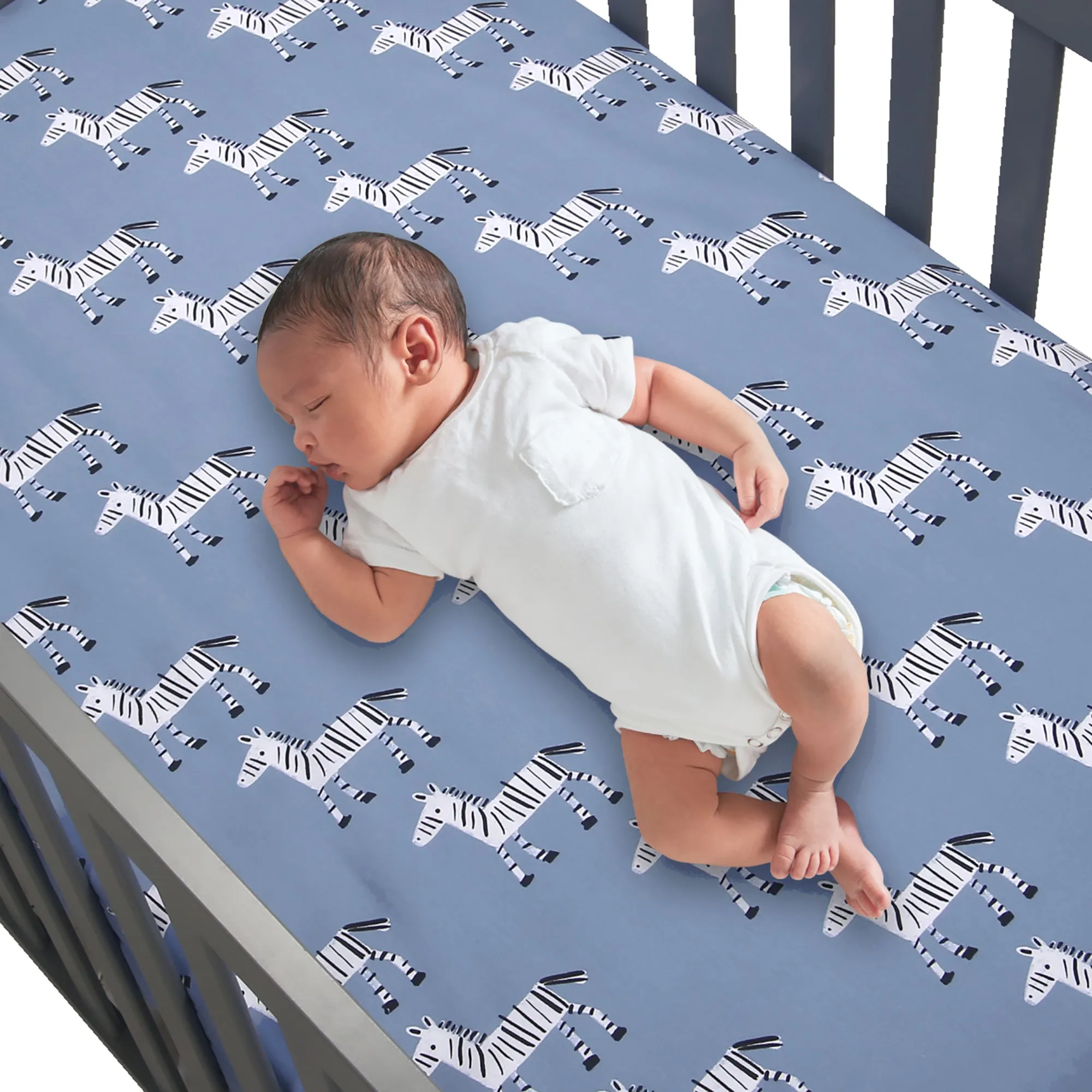 Signature Zebra Organic Cotton Fitted Crib Sheet