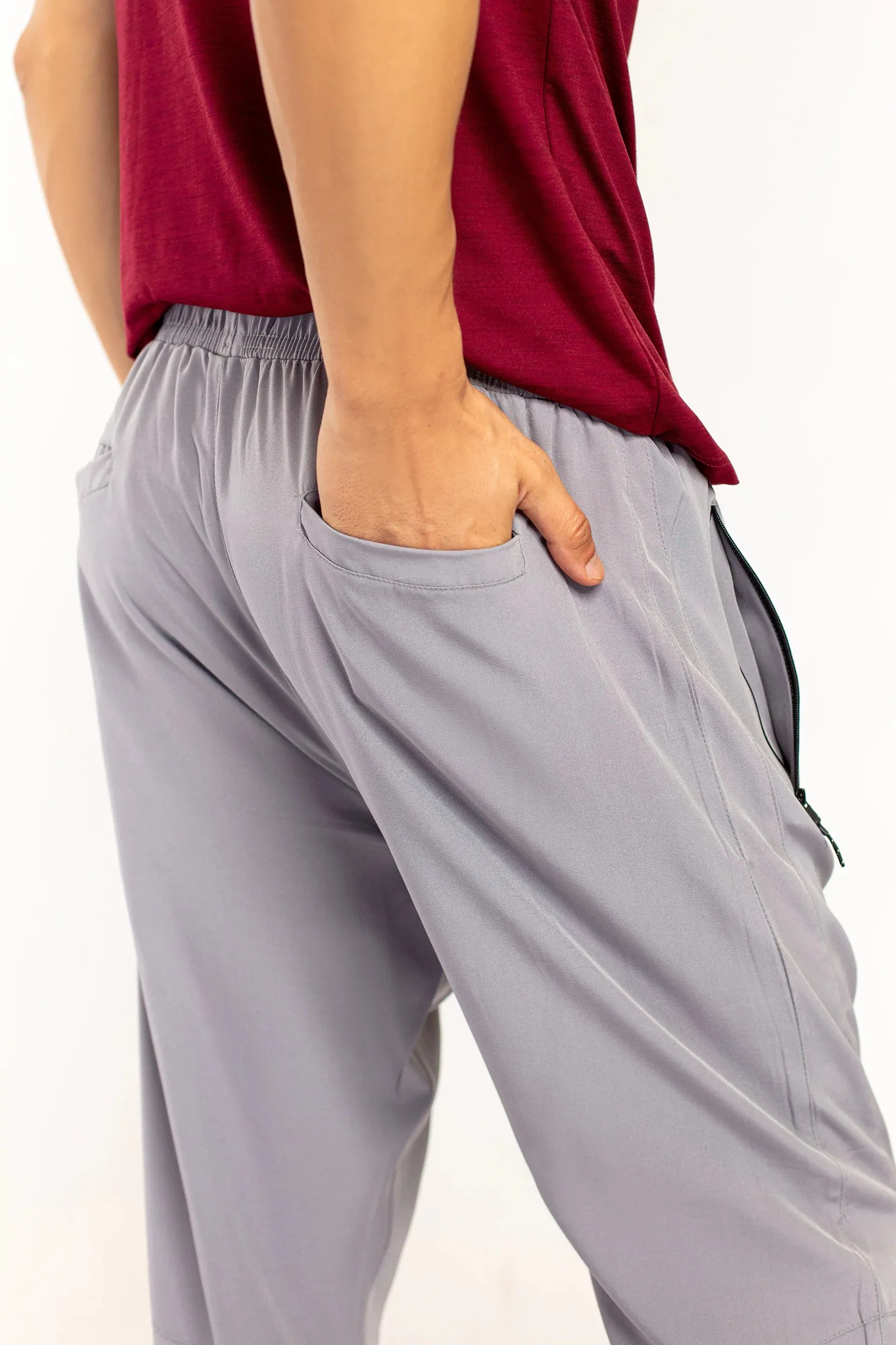 Silver Micro Stretch jogger