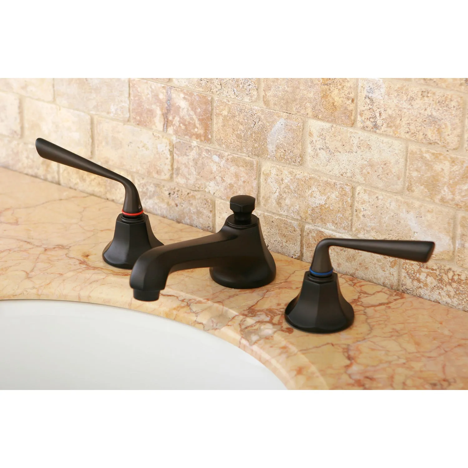 Silver Sage Widespread Bathroom Faucet, 8 Inch