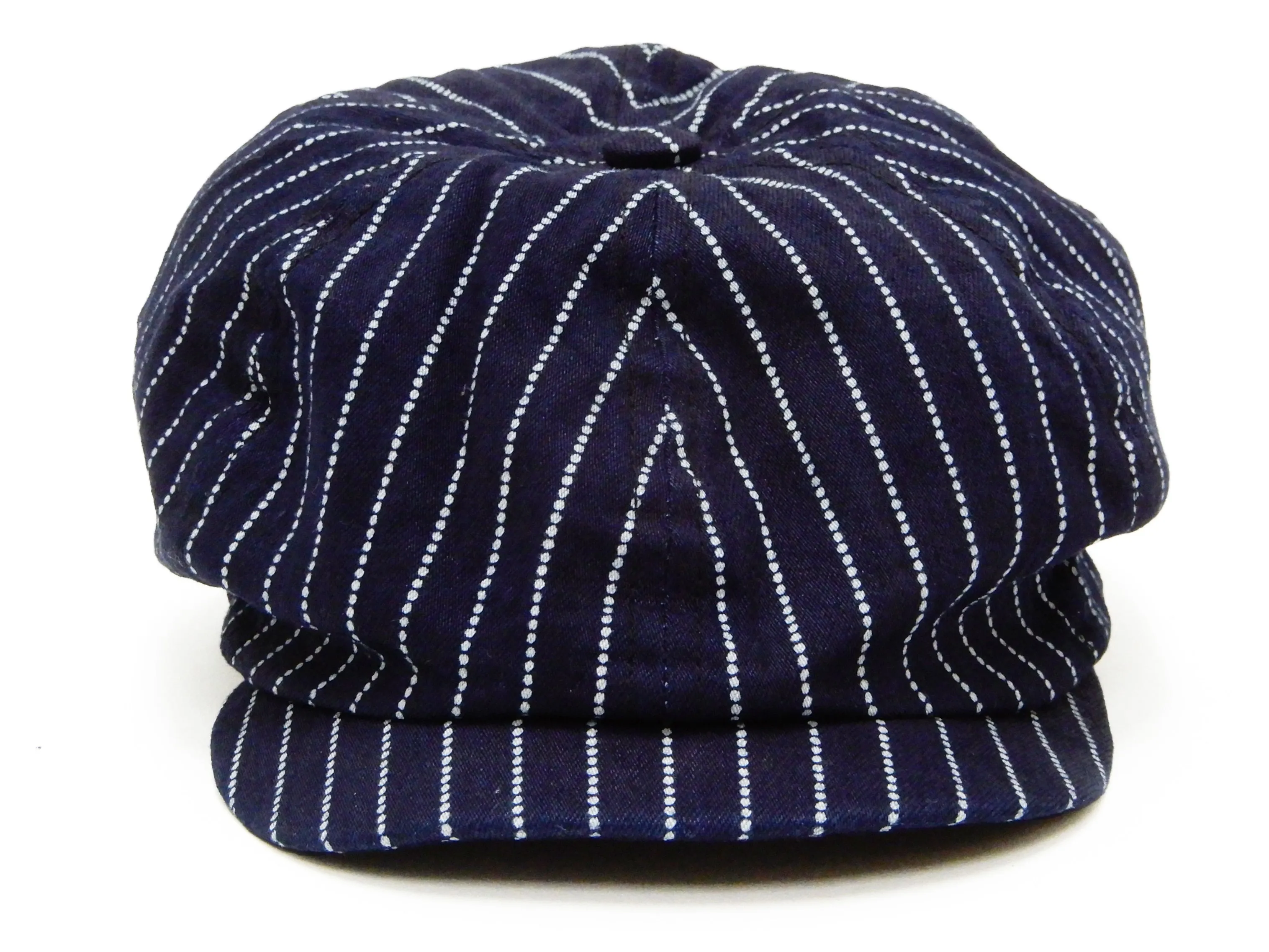 Sugar Cane Applejack Cap Men's Short Brim Wabash Striped Work Hat SC02070