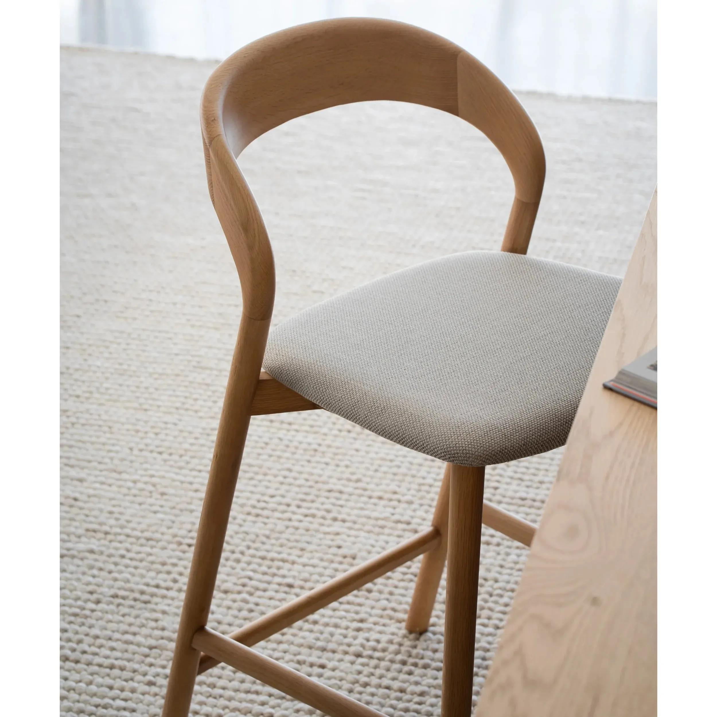 Tempo Bar Stool - Oak/Grey