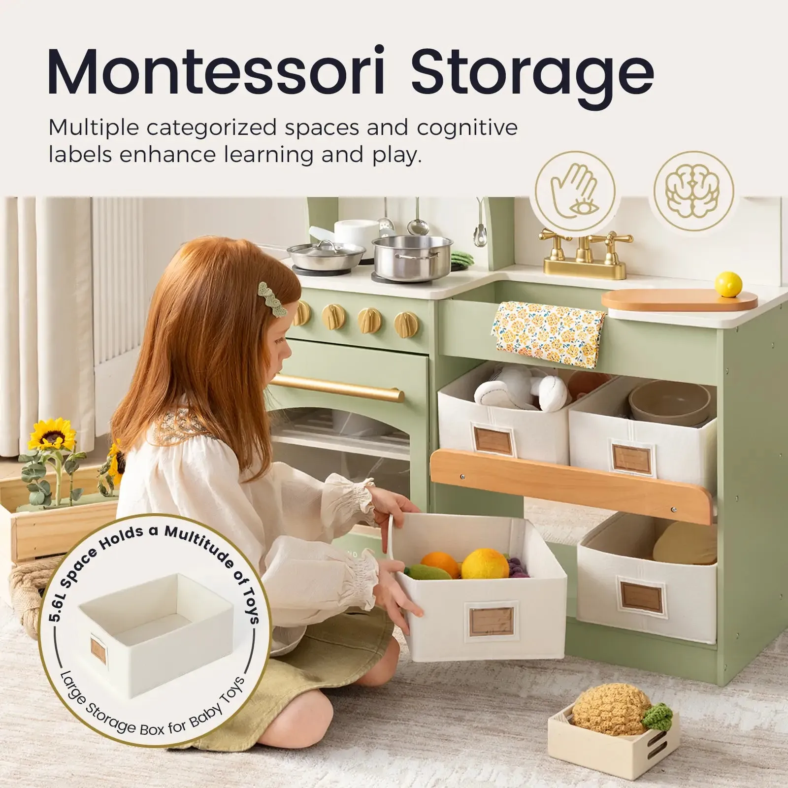 Tiny Land® Serenity Play Kitchen - Mint Green