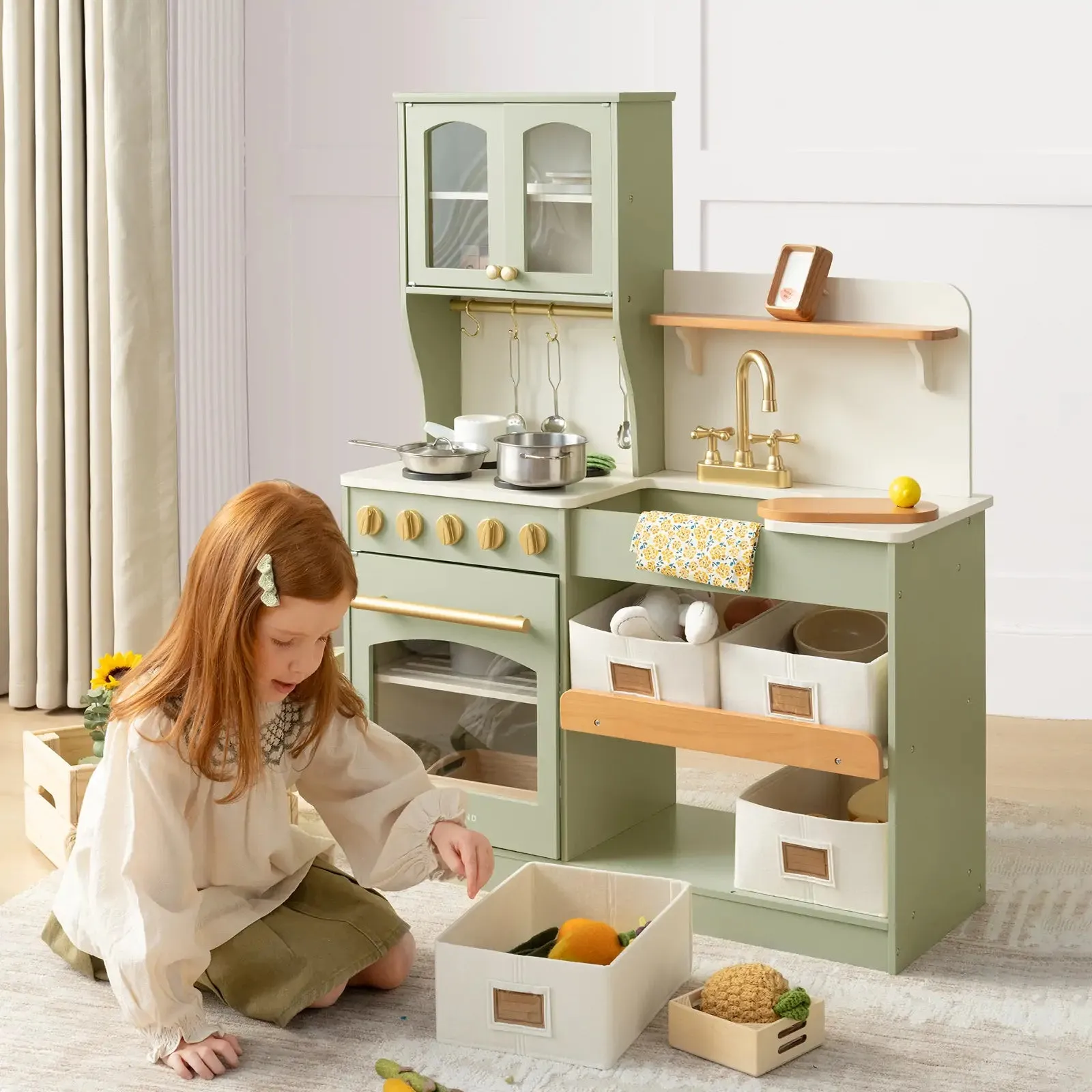 Tiny Land® Serenity Play Kitchen - Mint Green