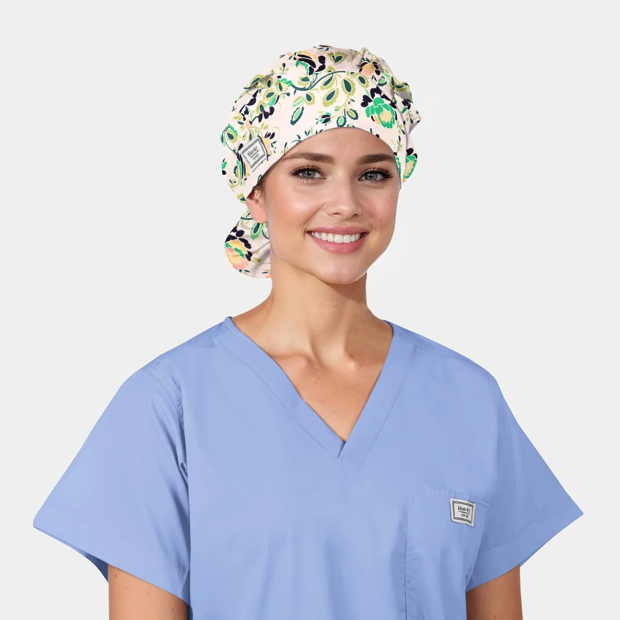 Verdant Oasis - Poppy Bouffant Surgical Hats