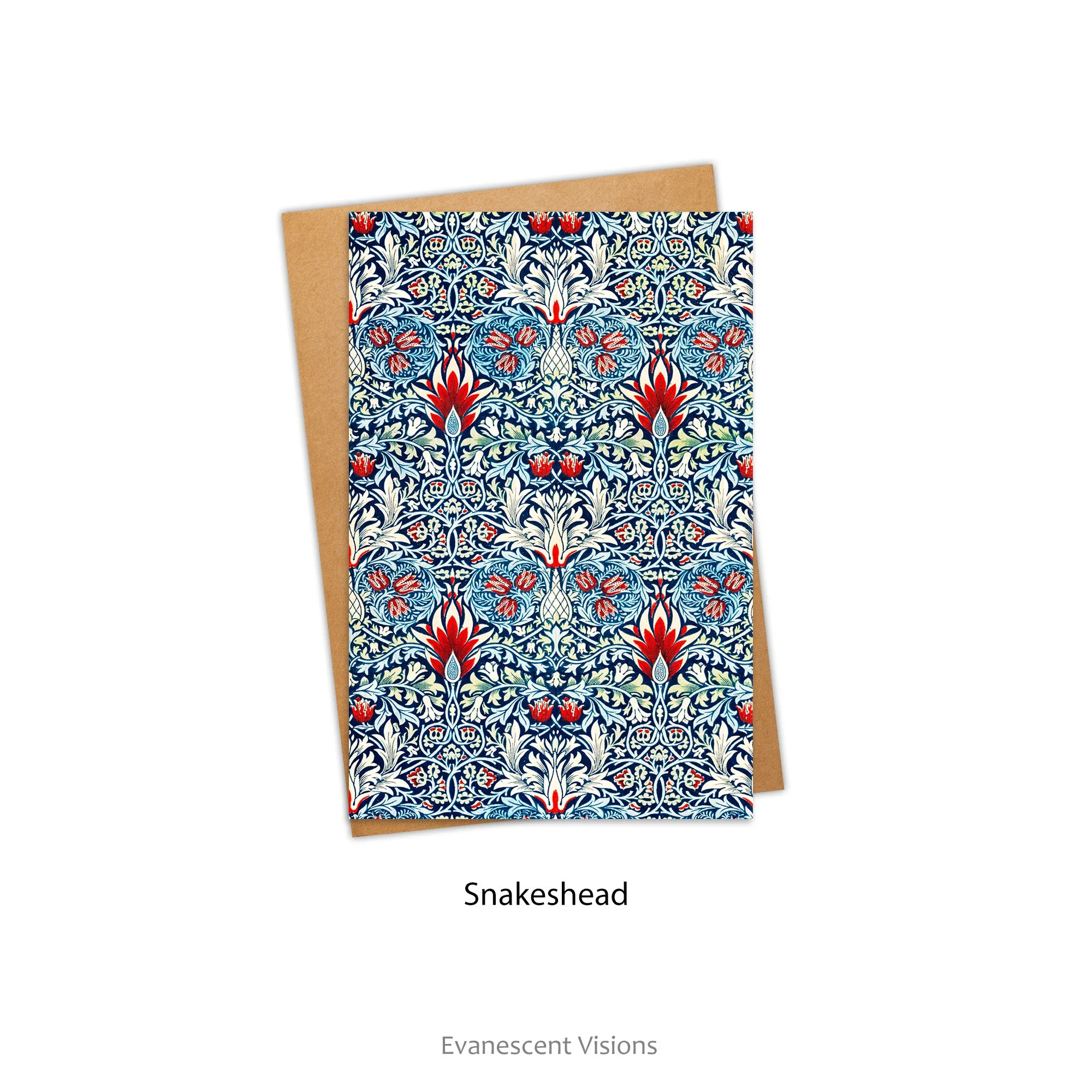 William Morris Patterns Art Card, Personalised or Blank