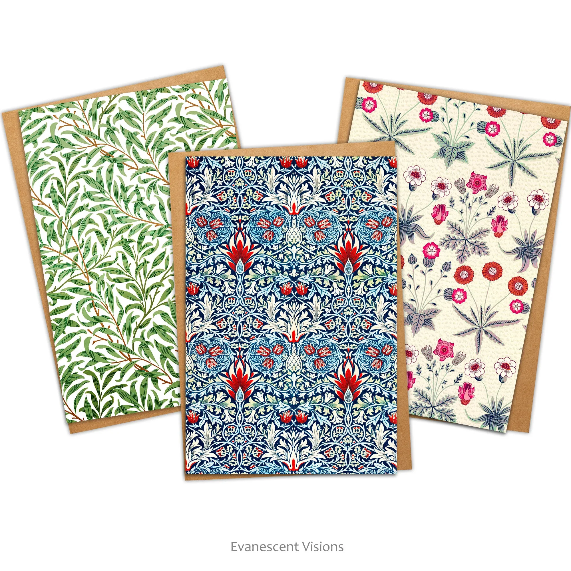 William Morris Patterns Art Card, Personalised or Blank