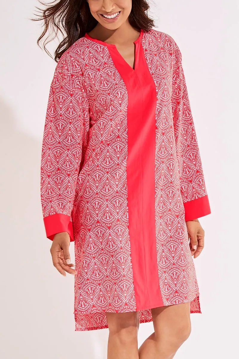 Women's Calvada Cover-Up Dress  |  Radiant Coral Alluvia