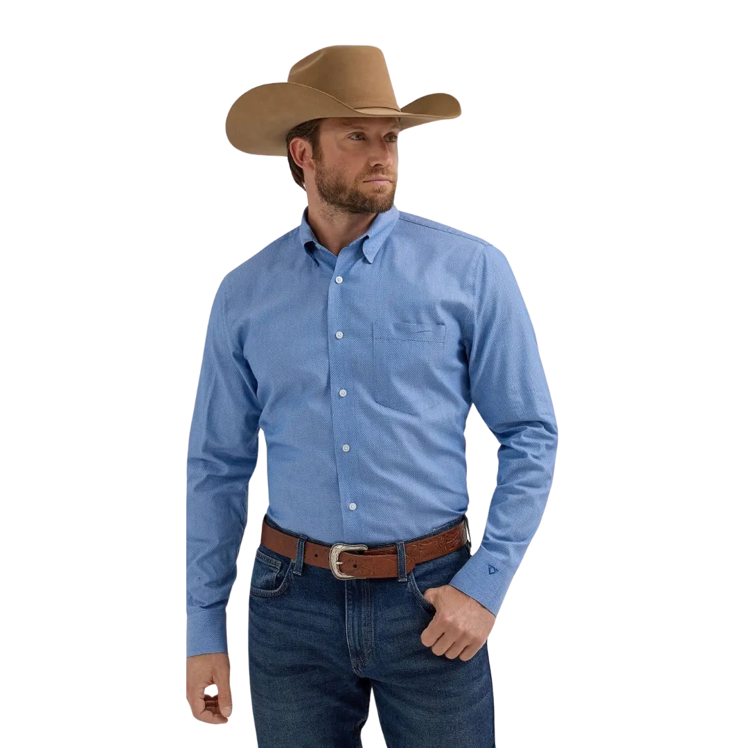 Wrangler Men's Cody Johnson Print Blue Shirt