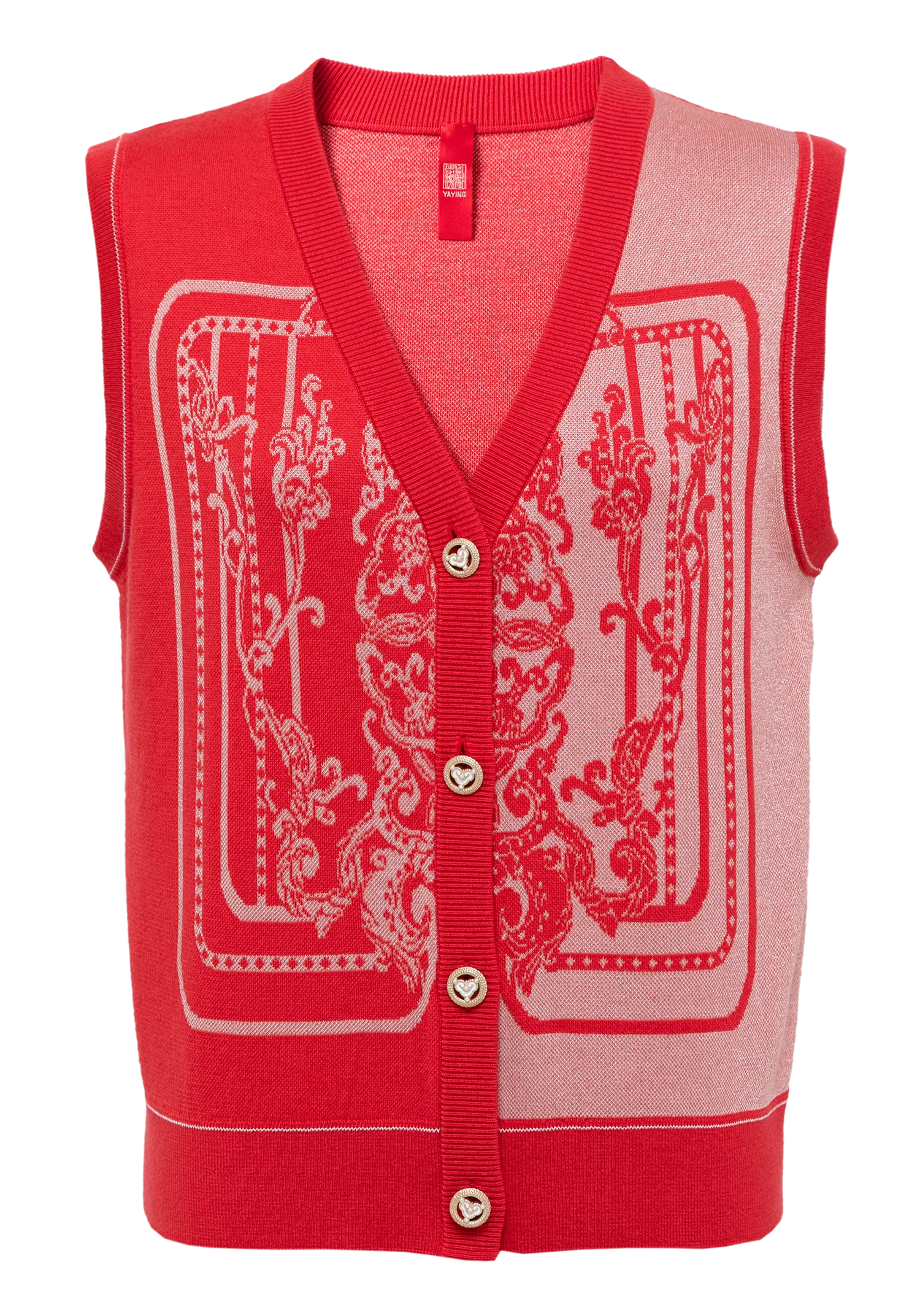 YAYING Embossed Knit Vest